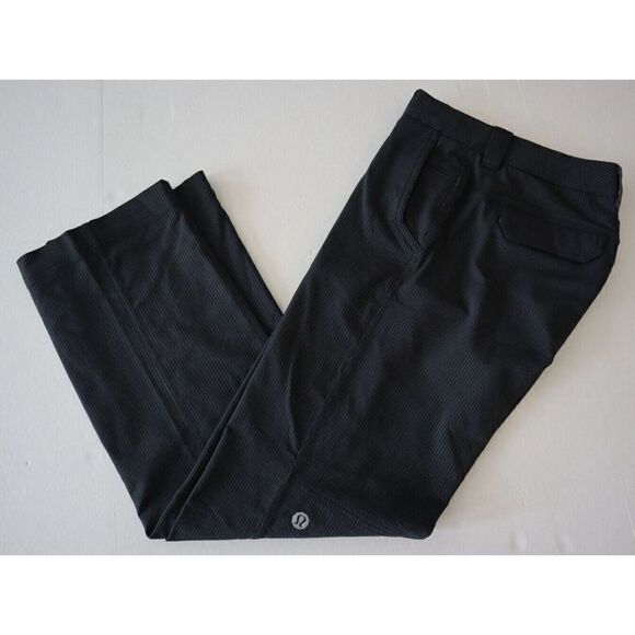 Lululemon Athletica Men's Sz 32x33 Black Pinstripe ABC Performance Pants - Picture 7 of 9